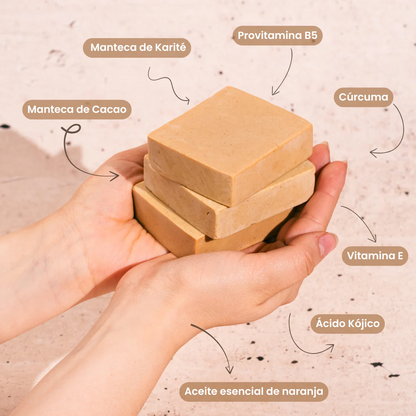 Jabón Aclarante con Cúrcuma y Ácido Kójico X3 UNIDADES - ENVIO GRATIS